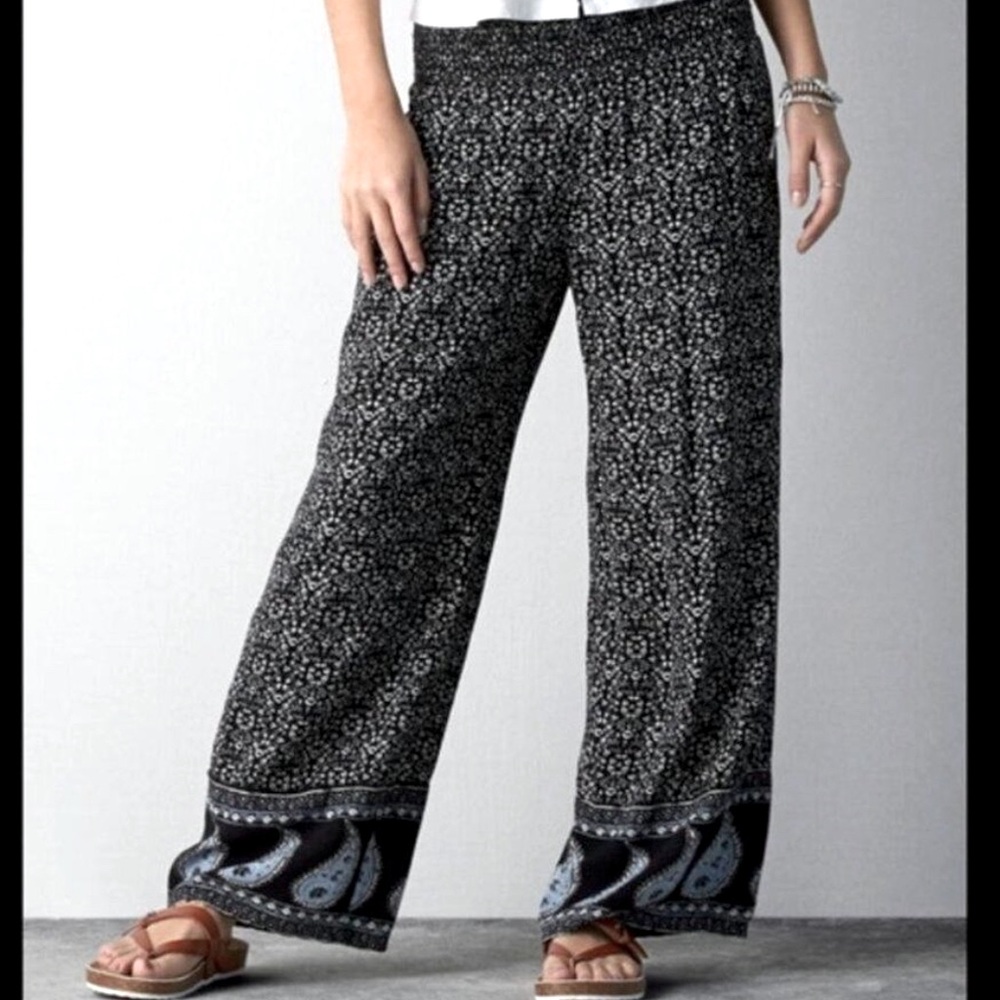 High waist wide leg pants